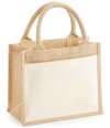 W425 Westford Mill Pocket Jute Gift Bag Natural colour image